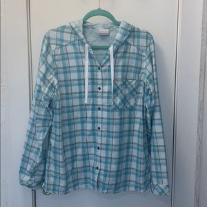 Hooded Button Down Shirt